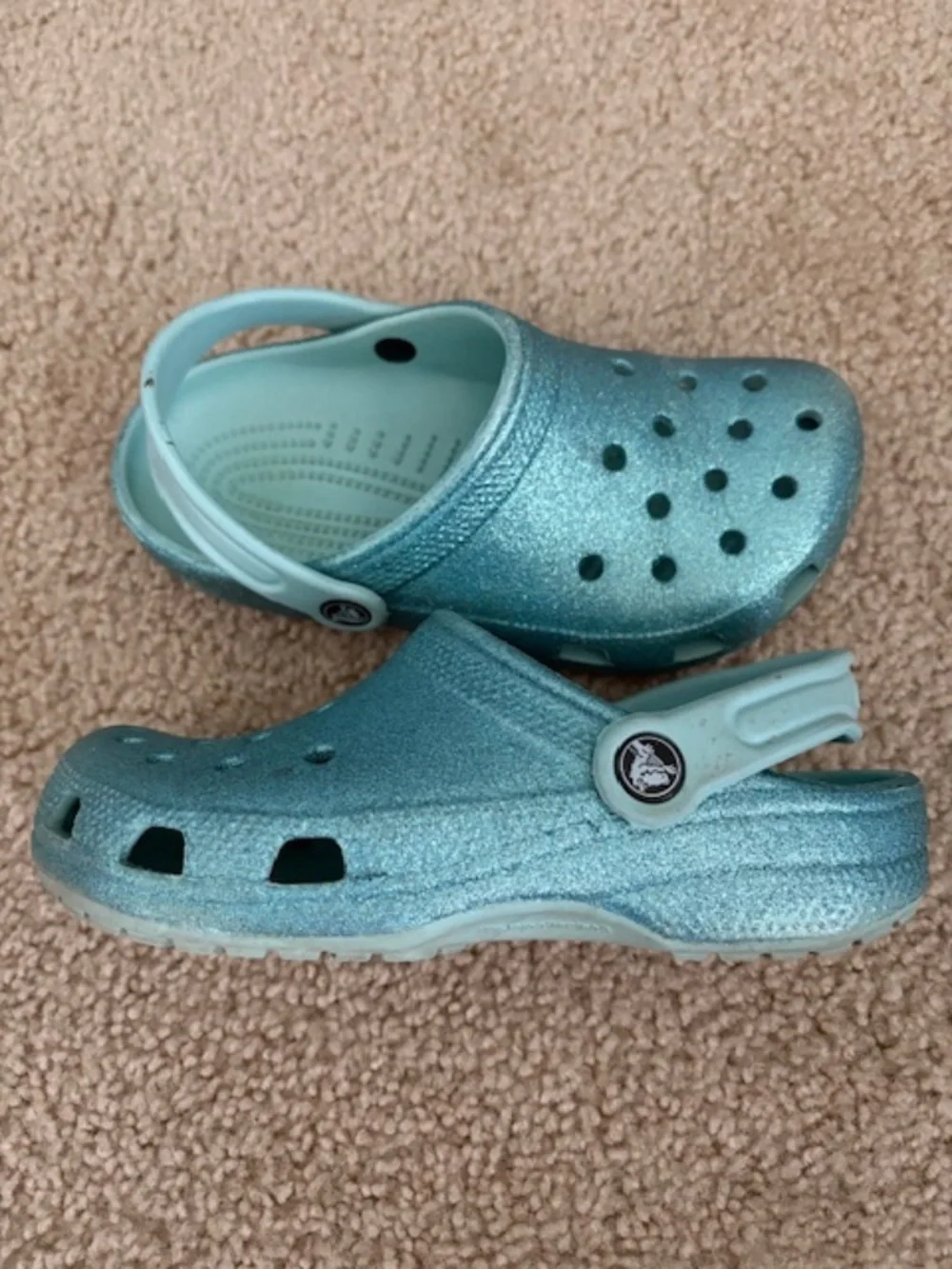 Crocs Glitter Classic Clog Size US J 3